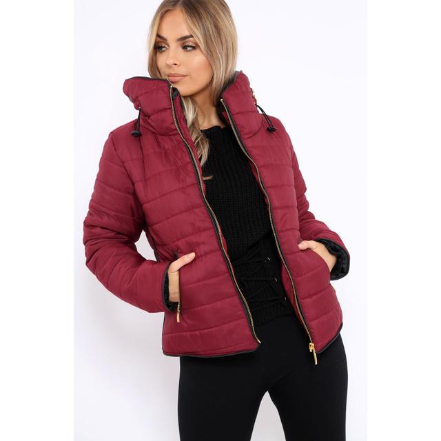 wine padded coat