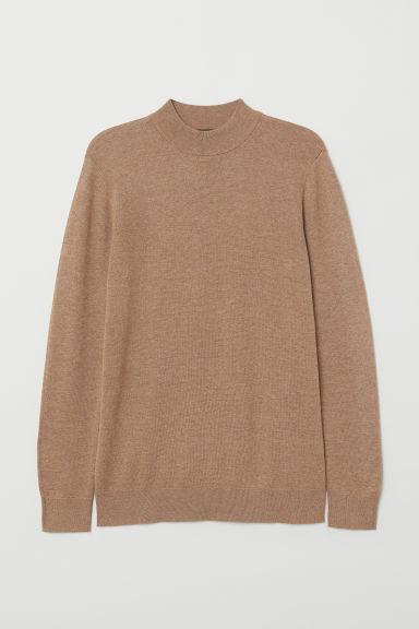 H & M - Pull À Col Semi-montant - Beige