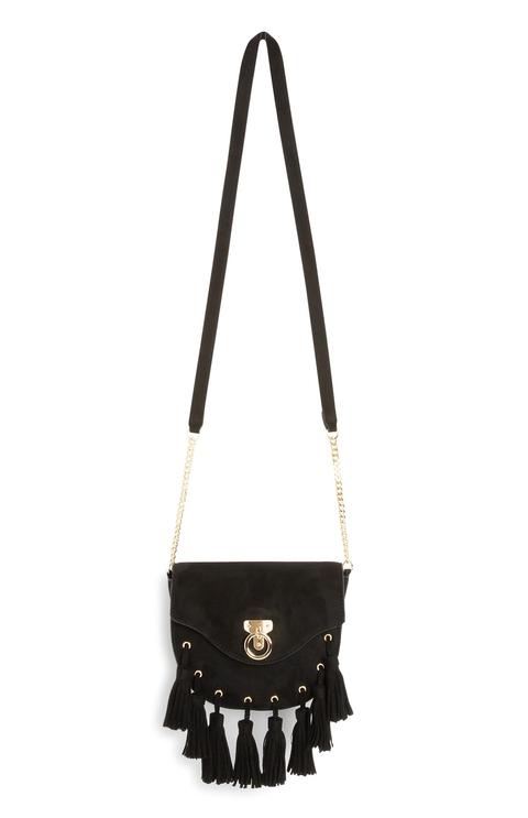 black tassel bag