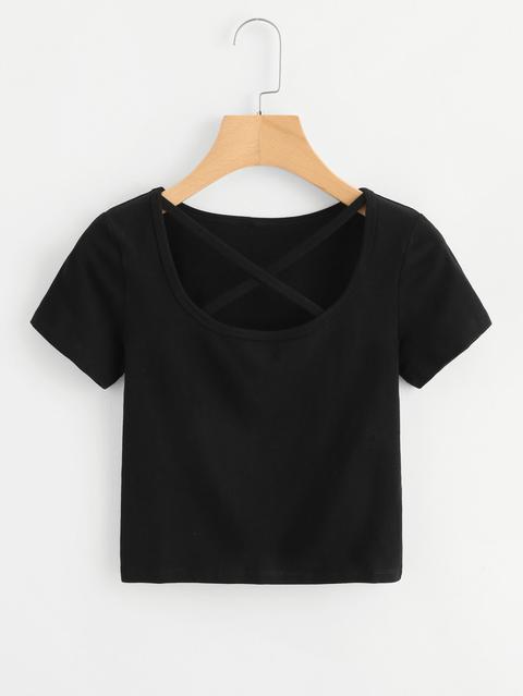 Criss Cross Crop Tee