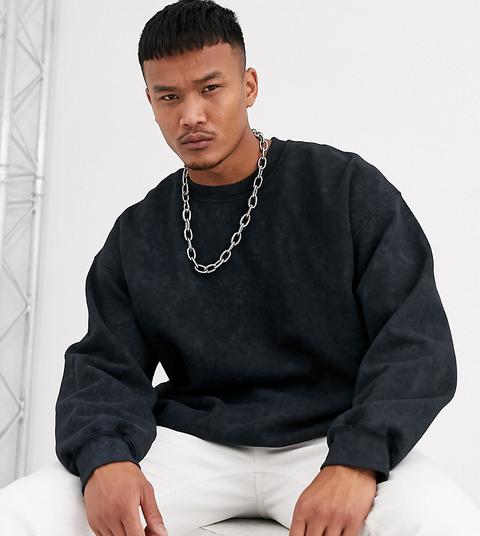 Reclaimed Vintage Inspired - Sweat-shirt Oversize - Noir Délavé