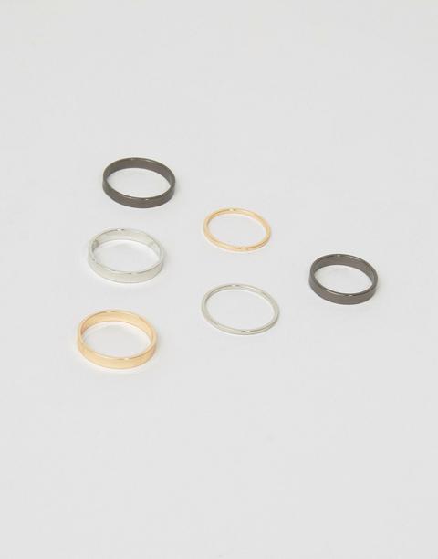 Pack De Anillos Midi De Asos