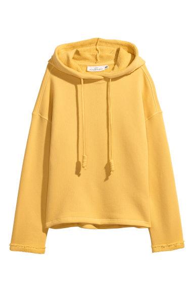 H & M - Sudadera Amplia Con Capucha - Amarillo