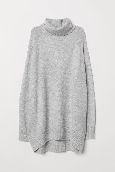 H & M - Pullover A Collo Alto - Grigio