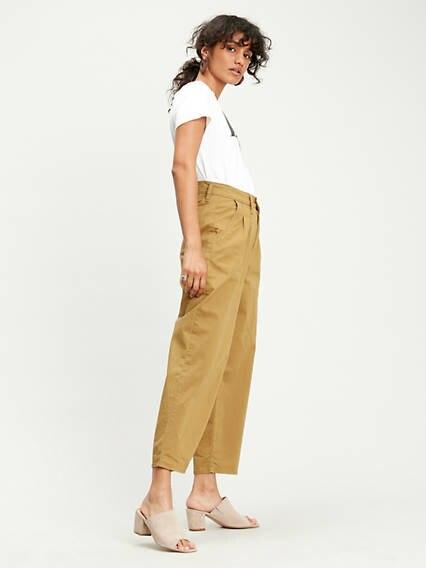 Pleated Balloon Trousers Neutral / Dull Gold Fine Twill from Levi's on 21  Buttons