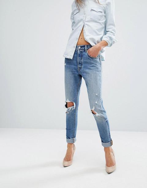 Levi's - 501 - Jeans Skinny Con Strappi Sulle Ginocchia - Blu