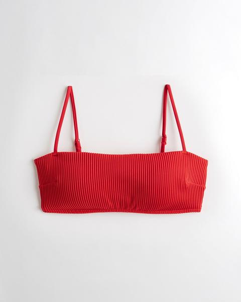 Girls Ribbed Square-neck Bikini Top