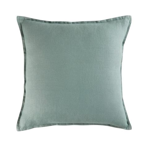 Coussin En Lin Lavé Vert De Gris 45x45