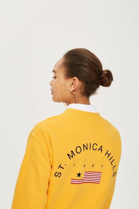 Womens Santa Monica Sweatshirt - Yellow, Yellow