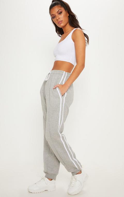 Grey Double Side Stripe Jogger