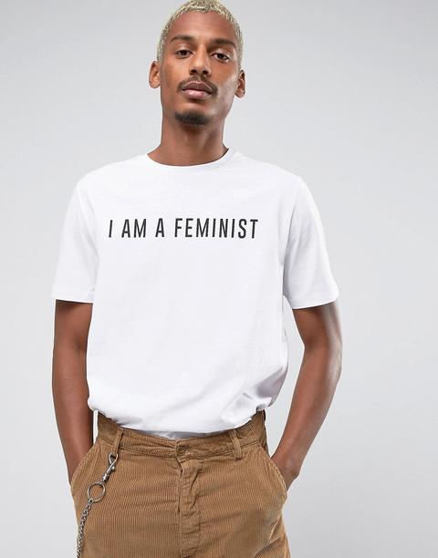 Camiseta Larga Con Estampado I Am A Feminist De Asos