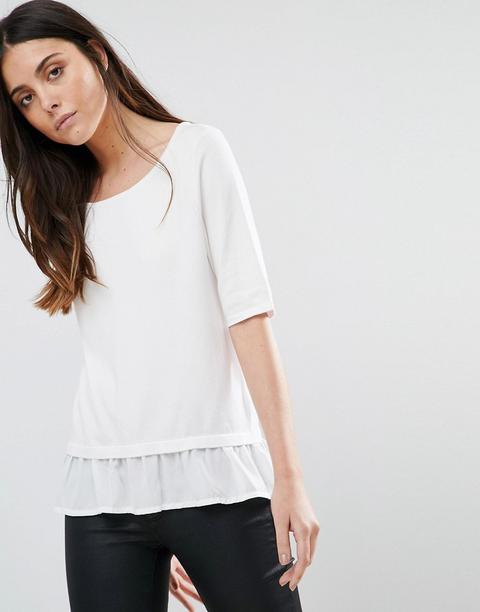 Vero Moda - Top Peplo - Bianco