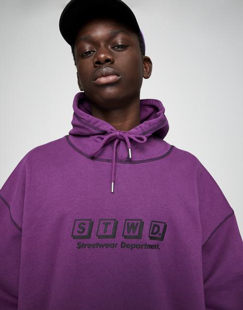 Sudadera Lila Stwd de Pull and Bear en 21 Buttons