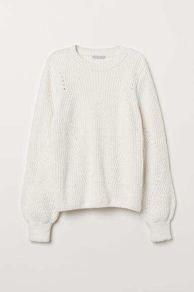 H & M - Pullover In Ciniglia - Bianco