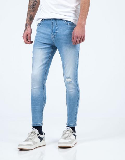 Denim Skinny Rotos Claro