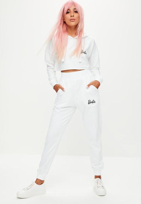 Barbie X Missguided White Plain Joggers, White