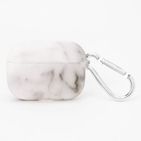 Claire's Étui Pour Écouteurs En Silicone Blanc Effet Marbré - Compatible Avec Les Airpods Pro® De Apple