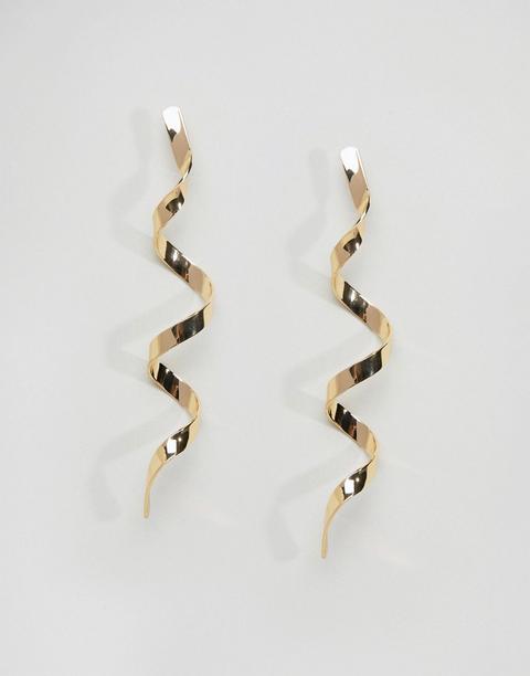 Pendientes Largos Con Espiral De Asos