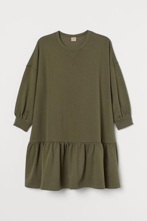 H & M+ Sweatshirt Dress - Green