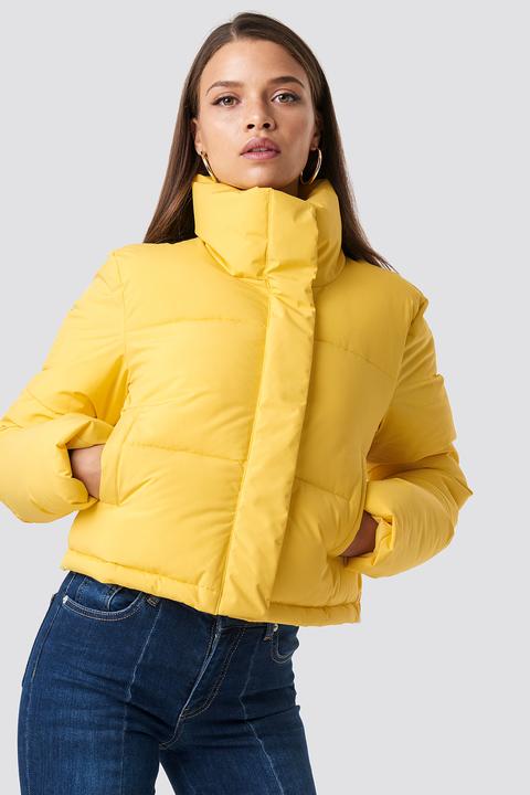 Short Puffy Jacket Gelb