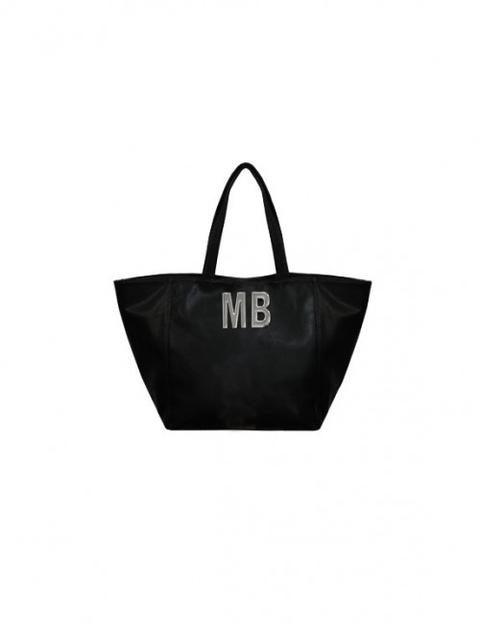 Shopper Media Lux Leather Con Lettere In Metallo