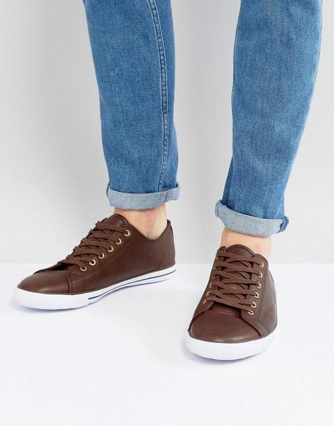 Asos - Sneakers Stringate Di Tela Marroni - Marrone