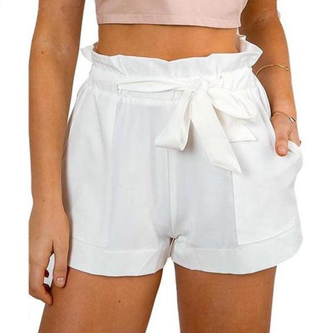 Pantaloncino A Vita Alta Con Zip Posteriore Shorts Bow