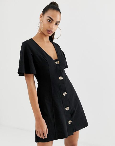 asos black tea dress