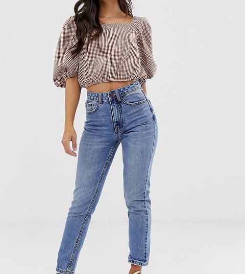 siv indsats angre Vero Moda Petite High Waist Acid Wash Mom Jean-blue from ASOS on 21 Buttons
