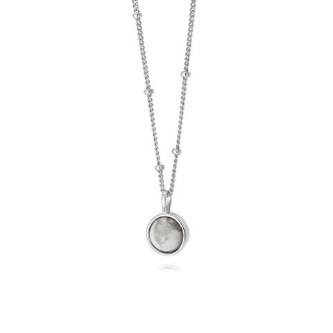 Howlite Healing Stone Necklace Silver