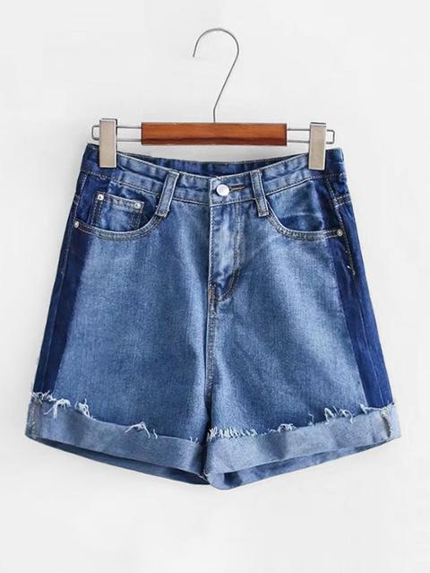 Shorts In Denim Laminati