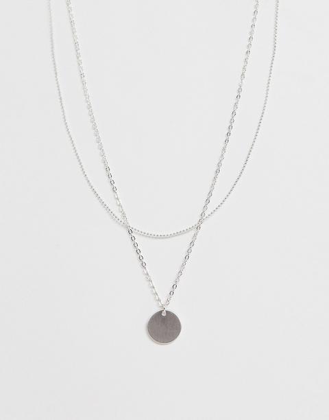 Vila 2 Layer Coin Necklace