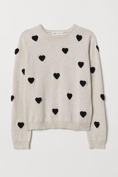 H & M - Pullover In Maglia Fine - Beige