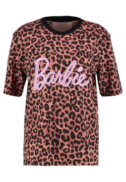 Missguided Barbie Leopard Print Camiseta Print Multi