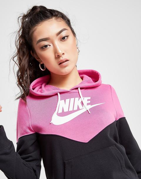 Nike Heritage Colour Block Overhead Hoodie Black - Womens from Jd Sports on Buttons