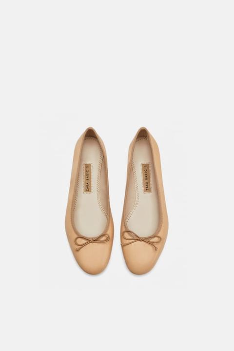 Ballerine In Pelle Con Fiocco