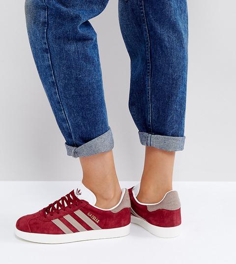 Adidas Originals - Gazelle - Scarpe Da Ginnastica Bordeaux - Rosso