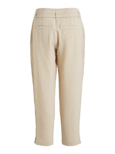 Vila Pantalon À Pince 'laidas' Beige Clair / Blanc