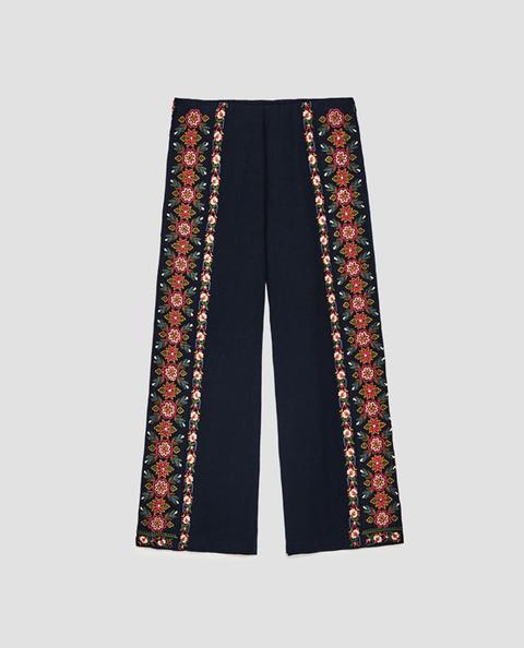 Pantalón Culotte Bordado