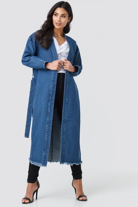 Na-kd Denim Coat - Blue