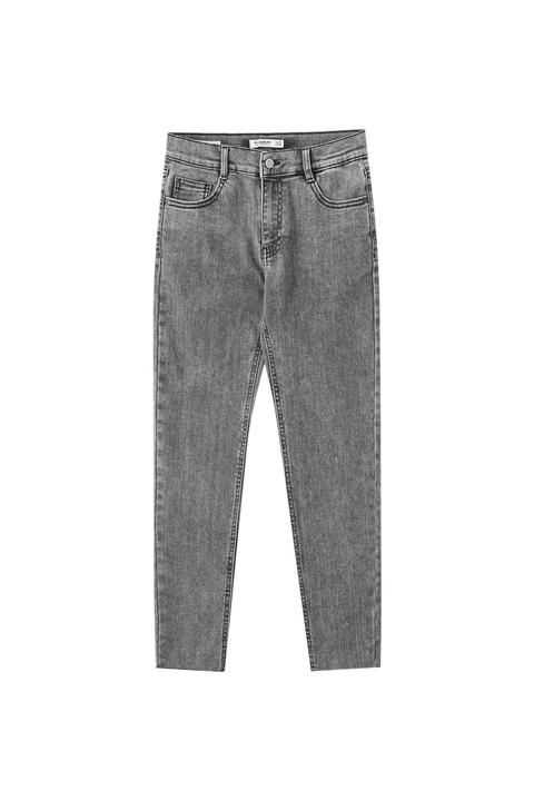 Jeans Skinny Capri Tiro Medio