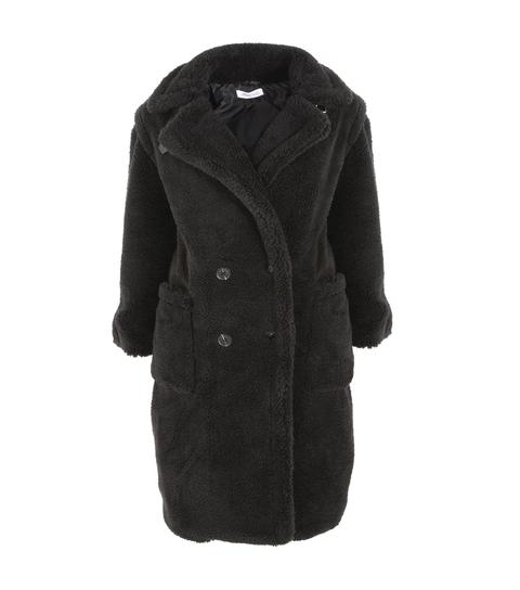 Urban Bliss Black Teddy Long Coat New Look