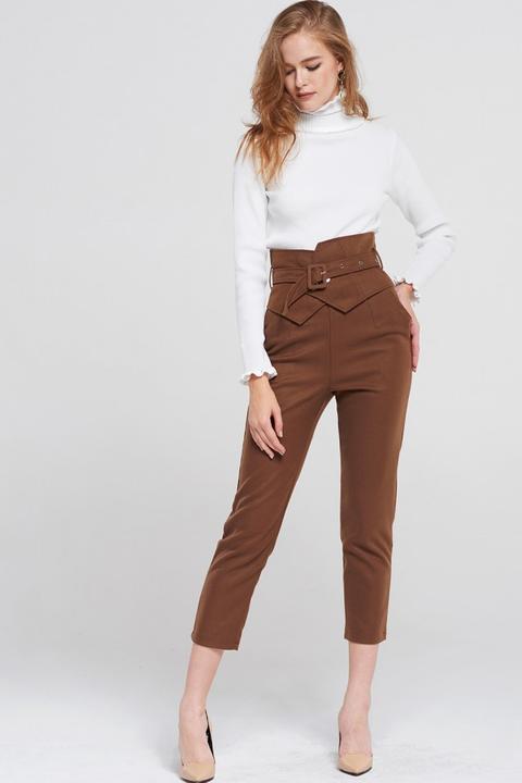 Marcia Belted High Waist Pants