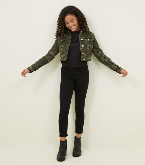 girls camo denim jacket
