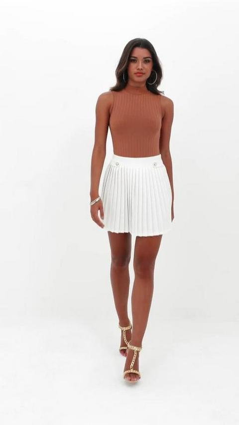 white button skirt