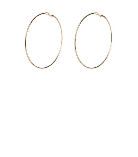 Gold Skinny Hoop Earrings New Look