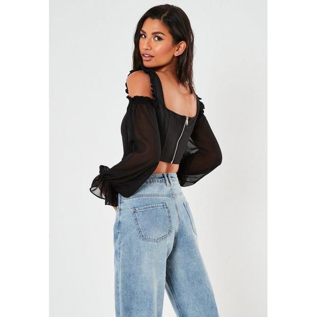 Missguided chiffon off deals the shoulder gypsy top