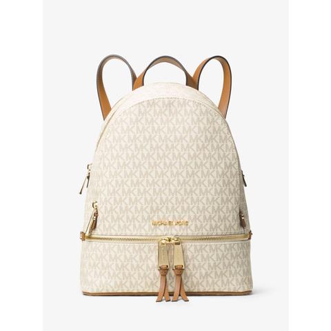 Mkmochila Rhea Mediana Con Estampado De Logotipos - Vainilla(nude) - Michael Kors