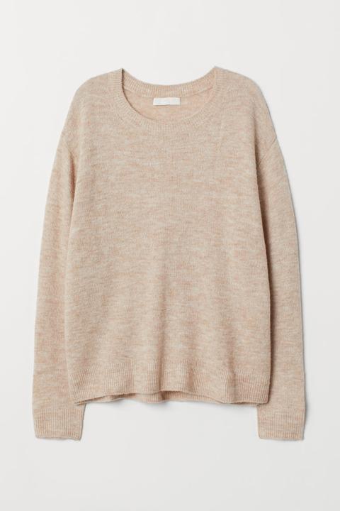 Fine-knit Jumper - Beige