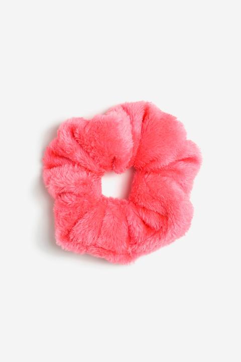 Womens **fluffy Neon Scrunchies - Pink, Pink